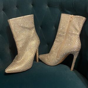 Steve Madden Glittering Crystal Heeled Boots